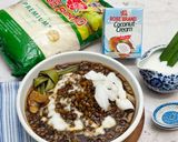 Foto langkah ke 7 dari resep Bubur Kacang Hijau topping kelapa muda.