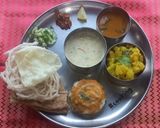A picture of step 6 of Maharashtrian Thali.
