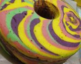 Foto langkah ke 10 dari resep Bolu Kukus motif zebra rainbow.