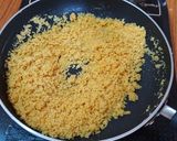 A picture of step 2 of Moong dal ladoo.