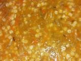 Sopa de verduras ralladas con fideos