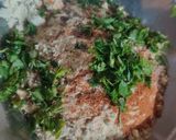 A picture of step 1 of Besan Methi Papdi.