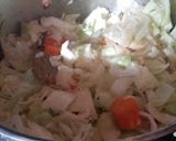A picture of step 2 of Cabbage with Duck Confit.