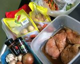 รูปขั้นตอนการทำที่ 1 ของ อกไก่อบอัลมอนด์ น้ำผึ้ง