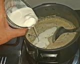 A picture of step 11 of Malai kofta with white gravy curry.