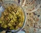 A picture of step 1 of Lachha paratha.