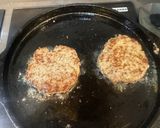 A picture of step 3 of Worlds Best Beef buger in a Bun - This is a mix of 5 Guys / BK / and BM - try it - Healty option!.