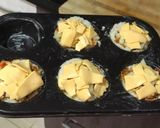 A picture of step 4 of Egg Pizza Cups.