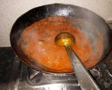 A picture of step 8 of Medu vada with sambhar and coconut chutney.
