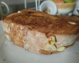 Foto del paso 9 de la receta: Sándwich🥯de queso🧀y jamón🥓en pan artesanal🥯🧀🍞