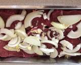 Roast Beef with Red Wine, Garlic and Onions