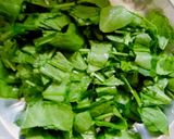 A picture of step 1 of Spinach pakoda.