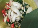 Sambel goreng tahu tempe, udang dan cecek