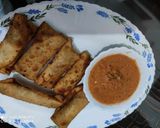 A picture of step 5 of Veg Spring Rolls.