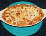 A picture of step 5 of BAKED MOSTACCIOLI RIGATI PASTA WITH CHEESE, JON STYLE.