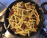 Une image de l'étape 7 de Maccheroni au chorizo champignons et coeurs d artichauts.