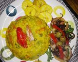 Foto del paso 16 de la receta: Risotto frutti di mare con monedas de plátano verde y ensalada