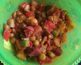 A picture of step 1 of Mexican khakhra chat.