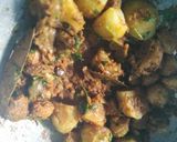 A picture of step 2 of Beans mixed veg biryani.