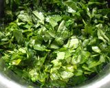 A picture of step 1 of Methi subzi.