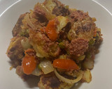 A picture of step 2 of Spicy Corned Beef Hash with Poached Egg.