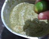 A picture of step 3 of Green garlic chutney.