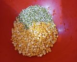 A picture of step 4 of Punjabi dinner thali.