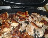 A picture of step 1 of Coconut chicken and soft layerd chapati.
