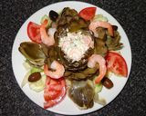 A picture of step 3 of Artichokes Stuffed with Shrimp.