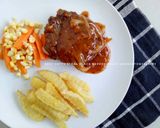 Foto langkah ke 5 dari resep Beef patty steak black pepper sauce.