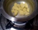 A picture of step 1 of Memoni choley.