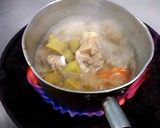 รูปขั้นตอนการทำที่ 4 ของ ไก่ต้มยอดมะพร้าวอ่อน