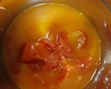 A picture of step 1 of Tomato soup with Garlic Butter toasted bread.