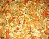 Foto langkah ke 4 dari resep Tahu isi ayam sayur pedas.