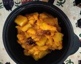 A picture of step 2 of Chatpata kaddu.