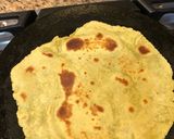 A picture of step 5 of Whole wheat Avocado roti (tortilla).