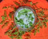 A picture of step 4 of Cucumbar raita.