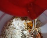 A picture of step 3 of Vada Pav /aloo chop burger.