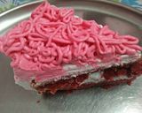 A picture of step 5 of RedVelvet cake.. Post 1 #anniversary.