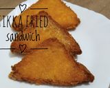 A picture of step 5 of Tikka fried sandwich.