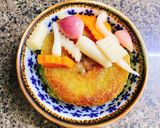 A picture of step 3 of Crispy Fried Bánh Tét.