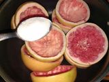 Lenguas de pomelo bañadas en chocolate y mermelada de pomelo