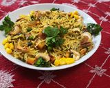 A picture of step 14 of Haryali Fusion Pulao.
