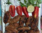 A picture of step 4 of Mutton seekh kababs / smoking flavor/ mouth watering tasteful di.