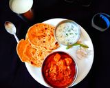 A picture of step 7 of Dhaba style paneer masala.