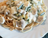 Foto del paso 4 de la receta: 318. Espaguetis con espárragos y champiñones a la crema