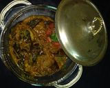 A picture of step 3 of Begun Posto (Bengali Eggplant with Poppy Seeds).