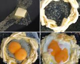 รูปขั้นตอนการทำที่ 1 ของ "ไข่มิสเซิลโท" Fried Egg with Cheese / Mistletoe Egg🎄🎉