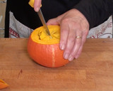 Foto del paso 1 de la receta: Crema de calabaza y manzana (Halloween)