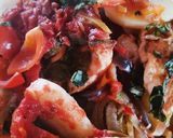 Foto del paso 4 de la receta: Pescado al tomate en torre de verduras
